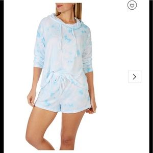 Be Yourself Ladies 2 pc Hooded Short Set